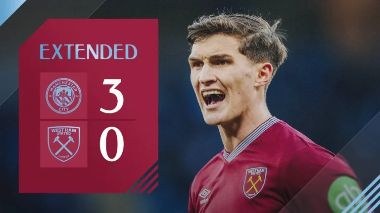 Manchester City 3-0 West Ham Premier League Extended Highlights