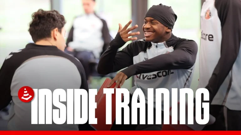 Lads Focused For The Wear-Tyne Derby Inside Training