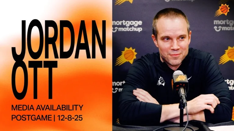 Head Coach Jordan Ott Postgame Media Availability Phoenix Suns 12-8-25