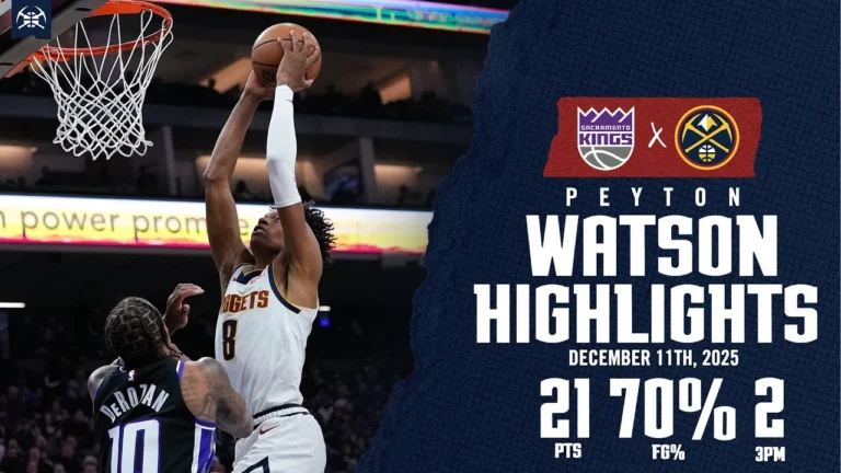 Peyton Watson Game Highlights vs. SAC