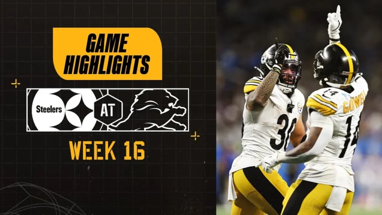 Steelers Top Plays in 29-24 Win at Lions Pittsburgh Steelers