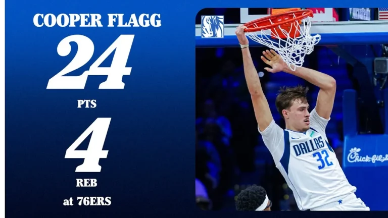 Cooper Flagg (24 PTS 4 REB) vs. Philadelphia 76ers December 20, 2025