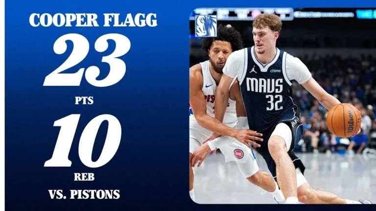 Cooper Flagg (23 PTS 10 REB) vs. Detroit Pistons December 18, 2025