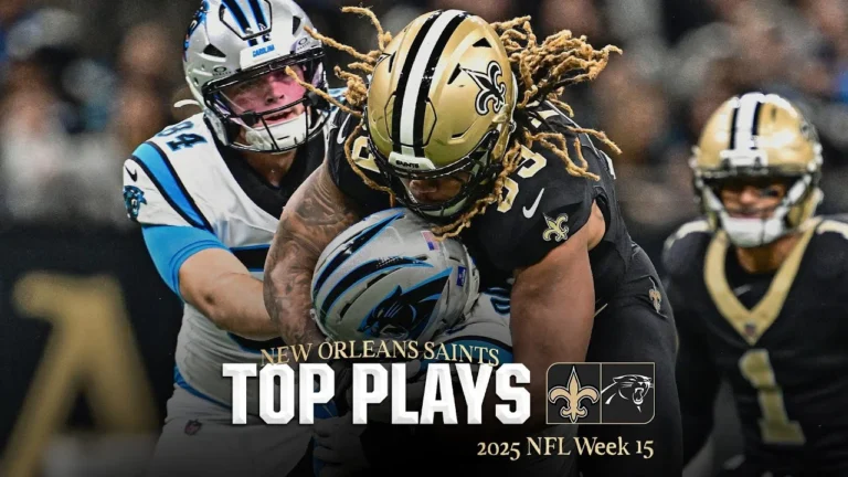 Saints’ Top Plays vs. Panthers 2025 NFL Week 15