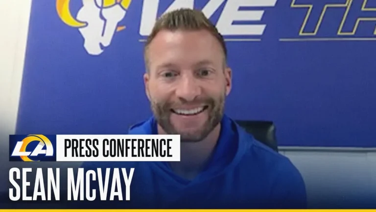 Sean McVay Talks Chase Blackburn’s Departure, Game-Planning For Bijan Robinson & Draft Mentality