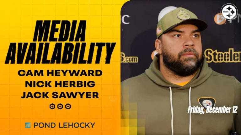 Cam Heyward, Nick Herbig, Jack Sawyer Media Availability (Dec. 12) Pittsburgh Steelers
