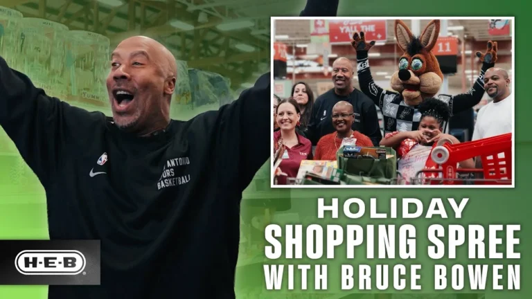 Spurs Legend Bruce Bowen and Coyote Have EPIC SHOPPING SPREE at HEB to Support SAMMinistries