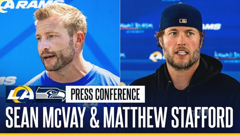 LIVE: Sean McVay & Matthew Stafford Postgame Press Conference Following Matchup Against The Seahawks