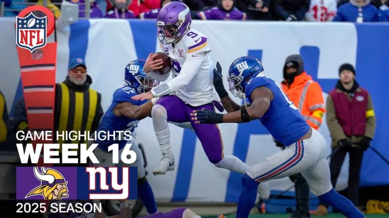 Minnesota Vikings vs. New York Giants Game Highlights NFL 2025 Season Week 16