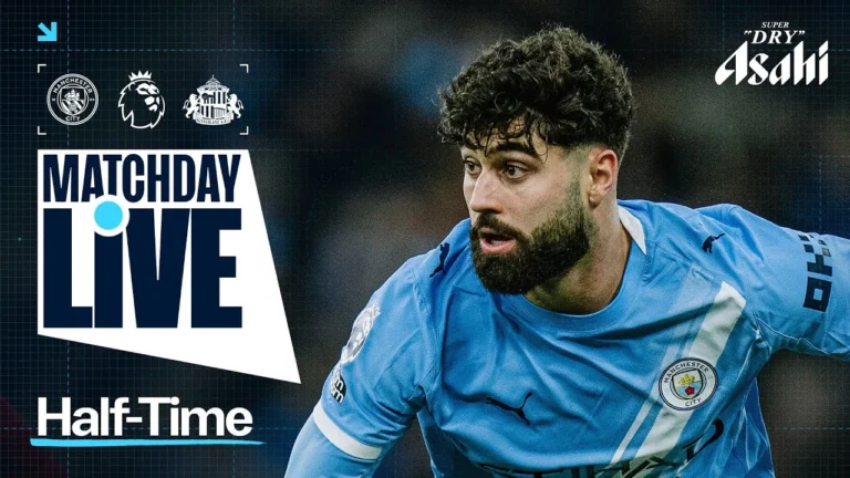 CITY LEAD AT THE BREAK THROUGH DIAS AND GVARDIOL! Man City 2-0 Sunderland Premier League