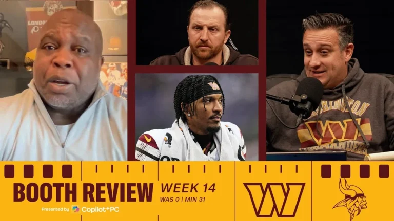 NFL Week 14 Recap: Commanders lose to Vikings 31-0 Booth Review Podcast Washington Commanders