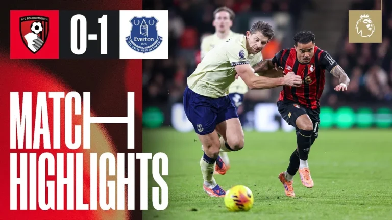 Grealish strike the difference in defeat to the Toffees AFC Bournemouth 0-1 Everton