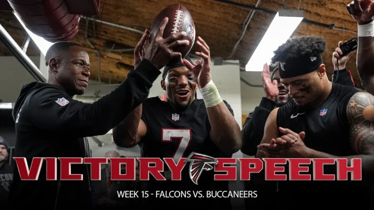 Raheem Morris postgame victory speech after divisional win over the Buccaneers Atlanta Falcons
