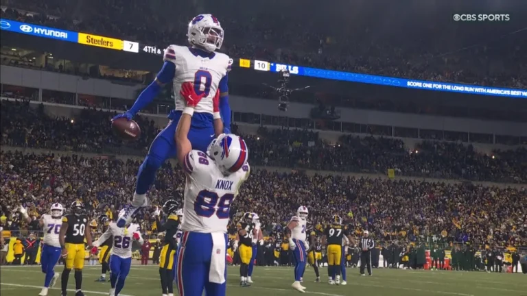 Allen pump fakes, then hits hits Coleman for a TD