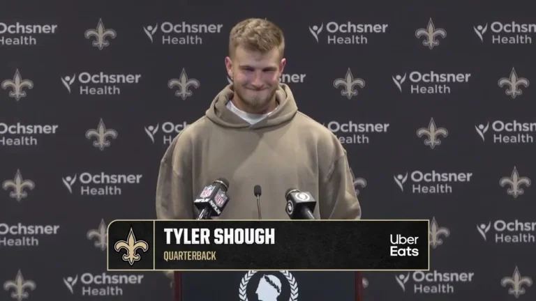 Tyler Shough talks Win Saints-Panthers Postgame 2025 NFL Week 15