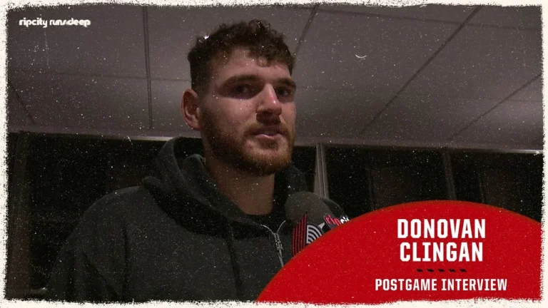 Donovan Clingan Postgame Media Availability at Sacramento Kings December 20th, 2025