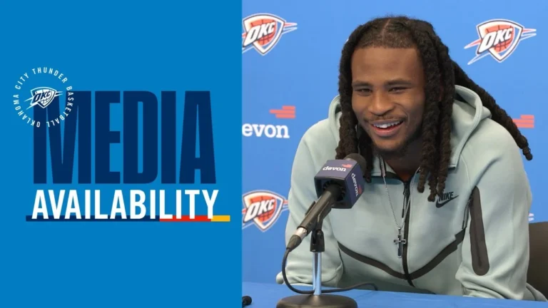 Cason Wallace on OKC’s mentality at halftime Post Game Media December 05, 2025