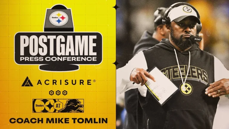Coach Mike Tomlin Postgame Press Conference (Week 16 at Detroit Lions) Pittsburgh Steelers