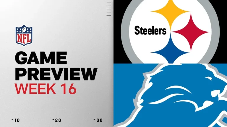 Pittsburgh Steelers vs Detroit Lions Week 16 Game Preview