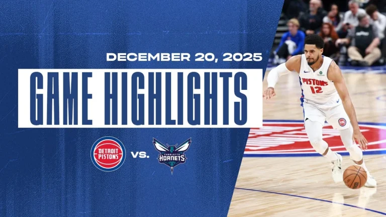 Pistons Get Back on Track vs. Hornets Game Highlights 12.20.25