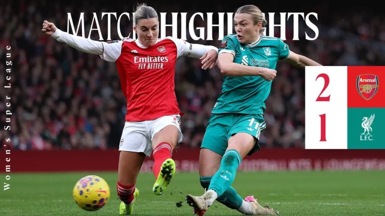 Highlights: Arsenal 2-1 Liverpool FC Women Late heartbreak after Olsson opener