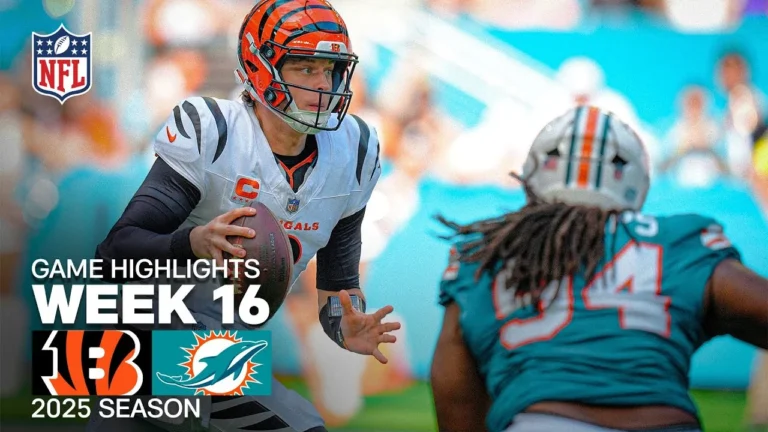 Cincinatti Bengals vs Miami Dolphins Game Highlights 2025 NFL Season Week 16
