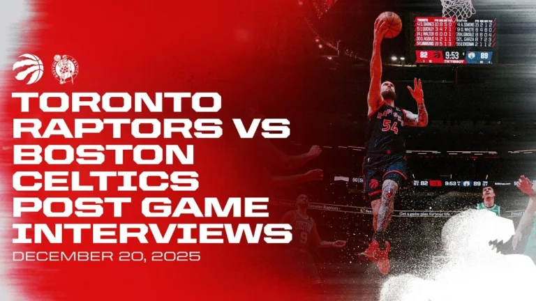 Toronto Raptors Full Media Availability Post Game vs Boston Celtics December 20, 2025