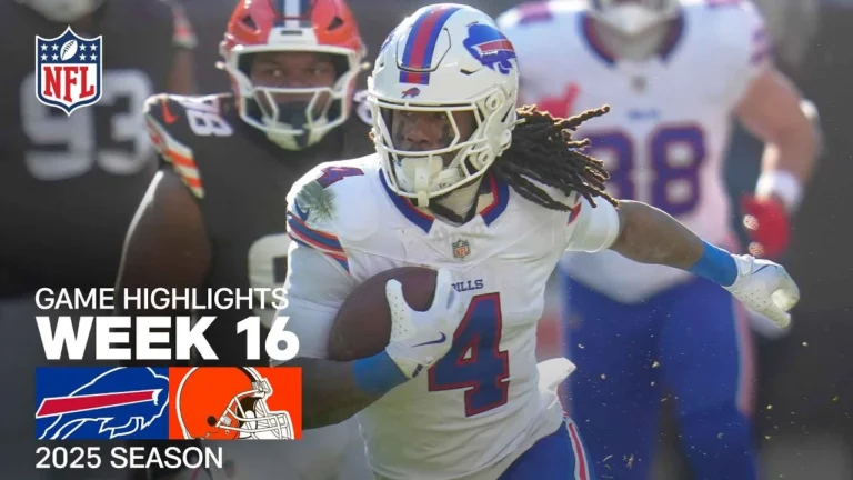 Buffalo Bills vs. Cleveland Browns Game Highlights NFL 2025 Season Week 16