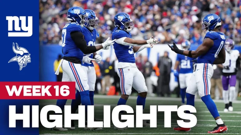 Highlights: Giants vs. Vikings Week 16 New York Giants