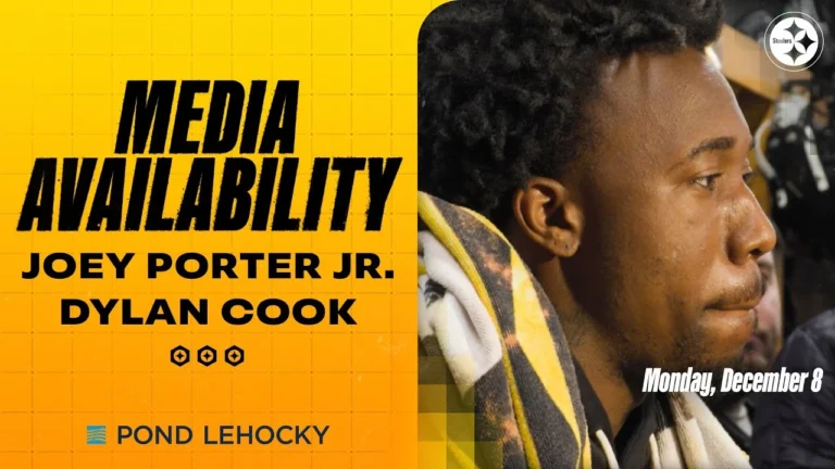 Joey Porter Jr., Dylan Cook Media Availability (Dec. 8) Pittsburgh Steelers