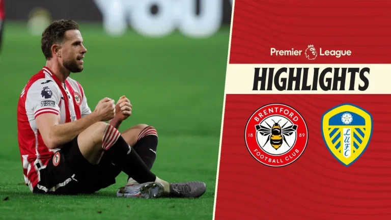 Jordan Henderson nets first Brentford goal Brentford 1-1 Leeds United Premier League Highlights