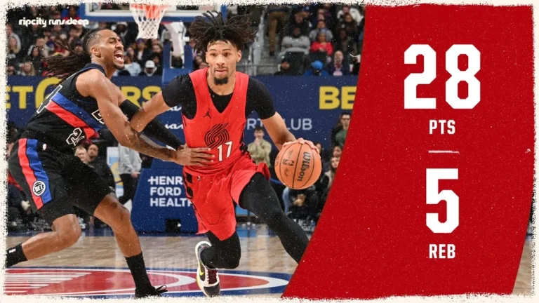 Shaedon Sharpe Put Up 28 Points and 5 Rebounds Against the Pistons December 5th, 2025