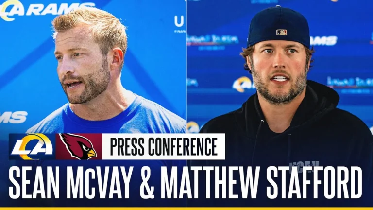 Sean McVay, Matthew Stafford & More Rams Players Postgame Press Conference After Win vs. Cardinals