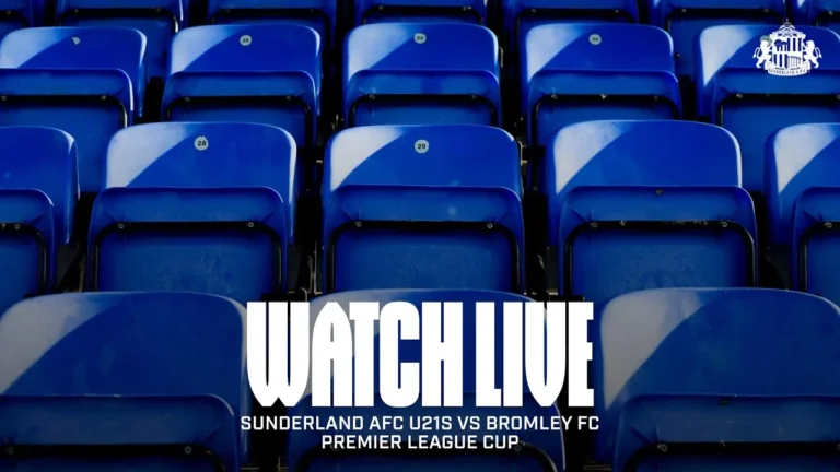 Watch Live Sunderland AFC U21s vs Bromley FC Premier League Cup