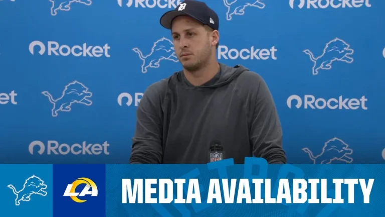 Jared Goff postgame media availability 2025 NFL Regular Season Week 15: Lions at Rams