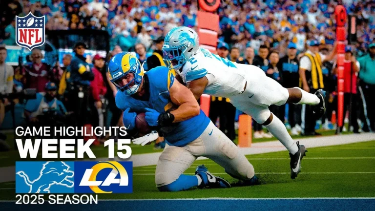 Detroit Lions vs Los Angeles Rams Game Highlights 2025 NFL Season Week 15