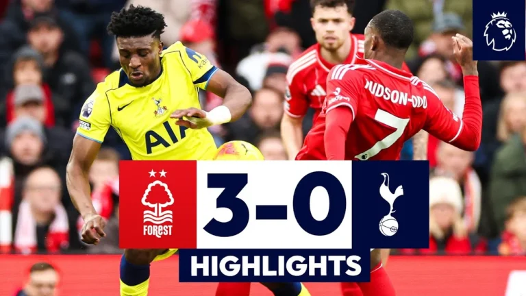 Nottingham Forest 3-0 Spurs Premier League Highlights