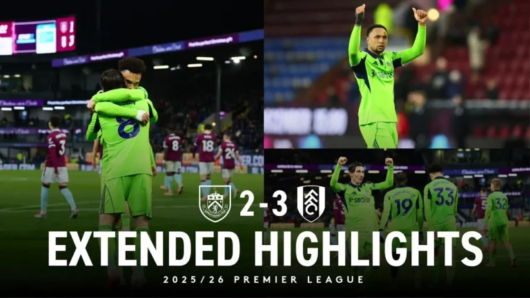 EXTENDED HIGHLIGHTS Burnley 2-3 Fulham 3 Points At Turf Moor