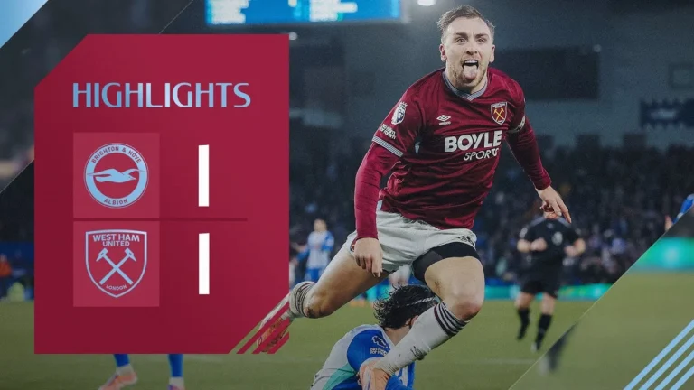 Bowen On Target In Away Point Brighton 1-1 West Ham Premier League Highlights