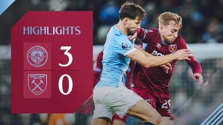 Manchester City 3-0 West Ham Premier League Highlights