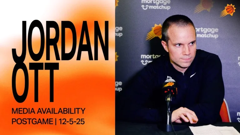 Head Coach Jordan Ott Postgame Media Availability Phoenix Suns 12-5-25