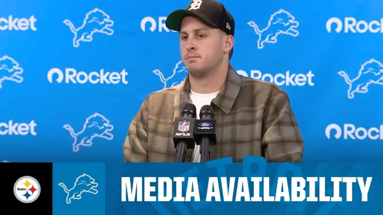 Jared Goff postgame media availability 2025 NFL Regular Season Week 16: Lions vs Steelers