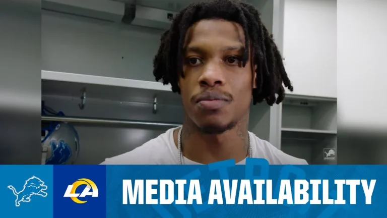 Detroit Lions players meet with media 2025 NFL Regular Season Week 15: Lions vs Rams