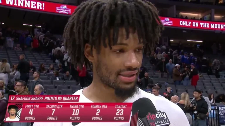 Shaedon Sharpe Postgame Interview Brightside Windows Baseline Report at SAC December 20th 2025