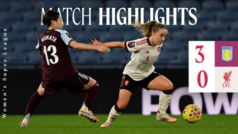 Highlights: Aston Villa 3-0 LiverpooL FC Women WSL defeat at Villa Park