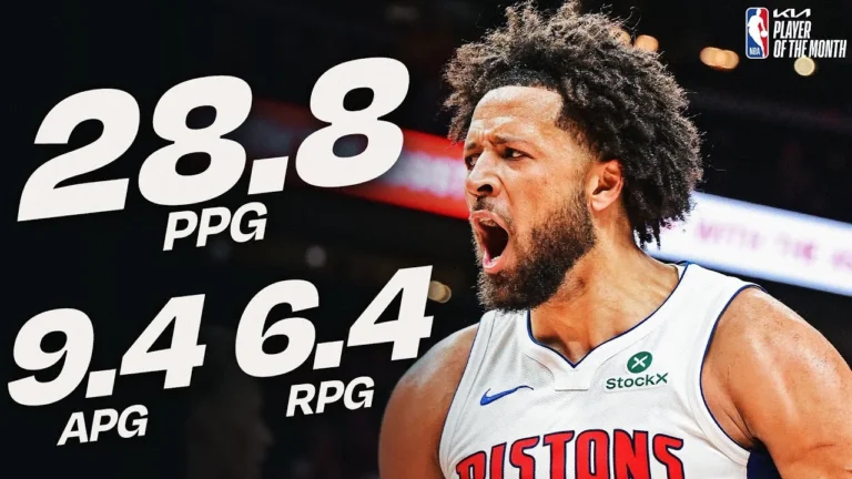 Cade Cunningham Named kia Eastern Conference Player of the Month