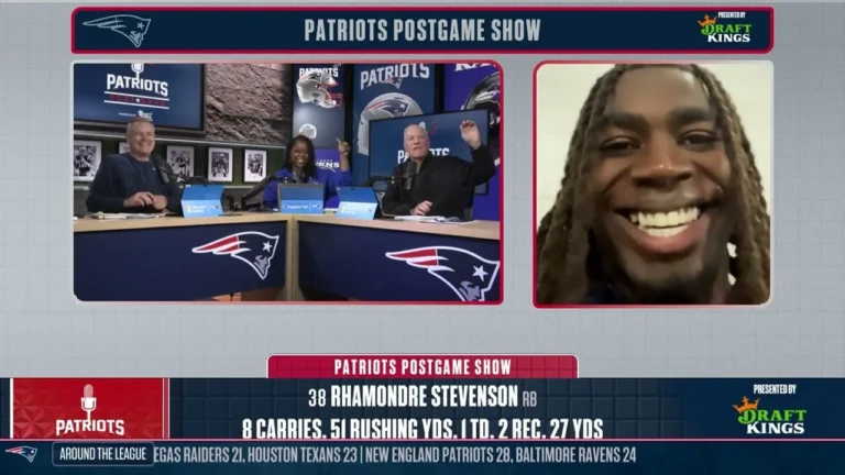 Rhamondre Stevenson Joins Patriots Postgame Show After 28-24 Win vs. Ravens NFL Week 16