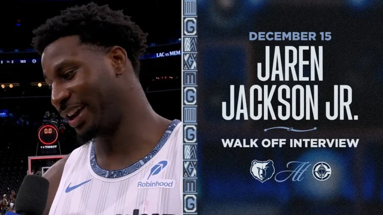 Jaren Jackson Jr. Walk off Interview Grizzlies vs. La Clippers