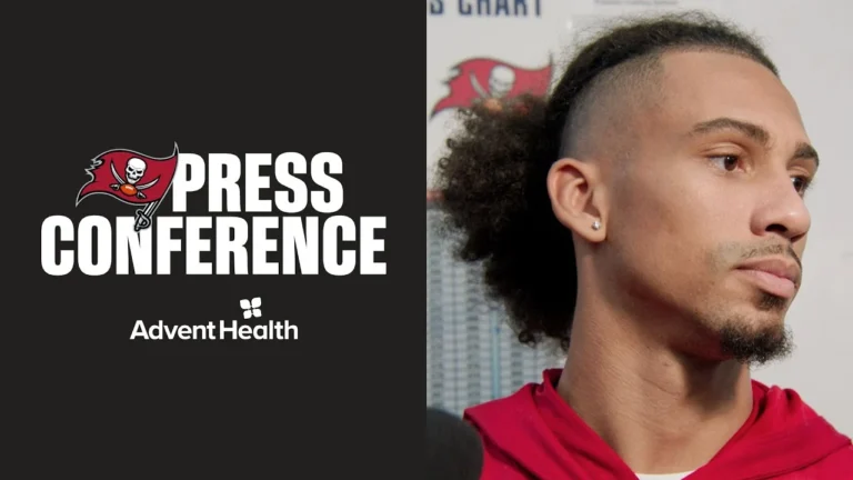Jalen McMillan, Tristan Wirfs & More on NFC South Race Press Conferences Tampa Bay Buccaneers