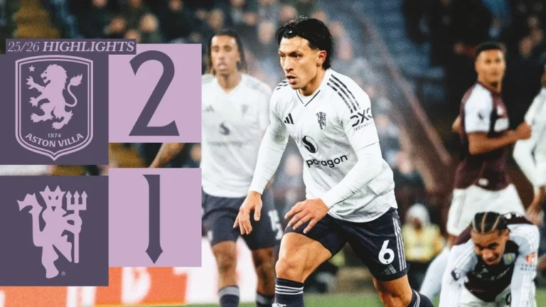 A Narrow Defeat Aston Villa v Man Utd Highlights